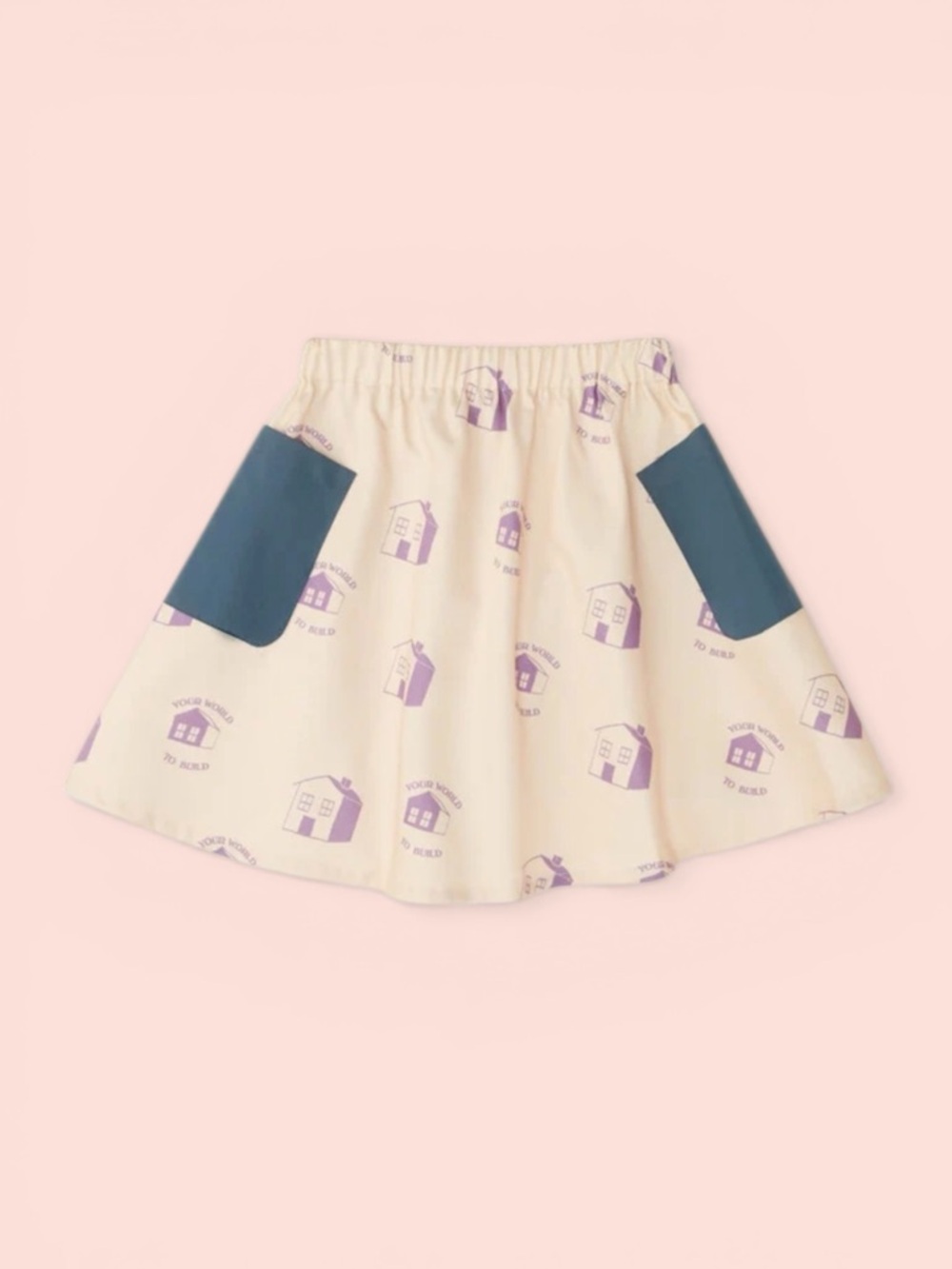 The Sunday Collective Pink Sweet Home Print Skirt Size 6